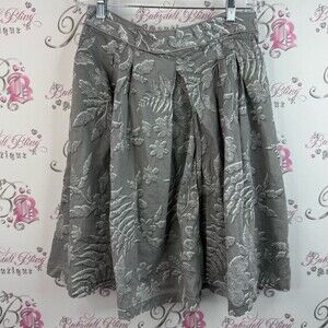 Mexx skirt flowy white grey floral flowers pleated Circle Skirt
